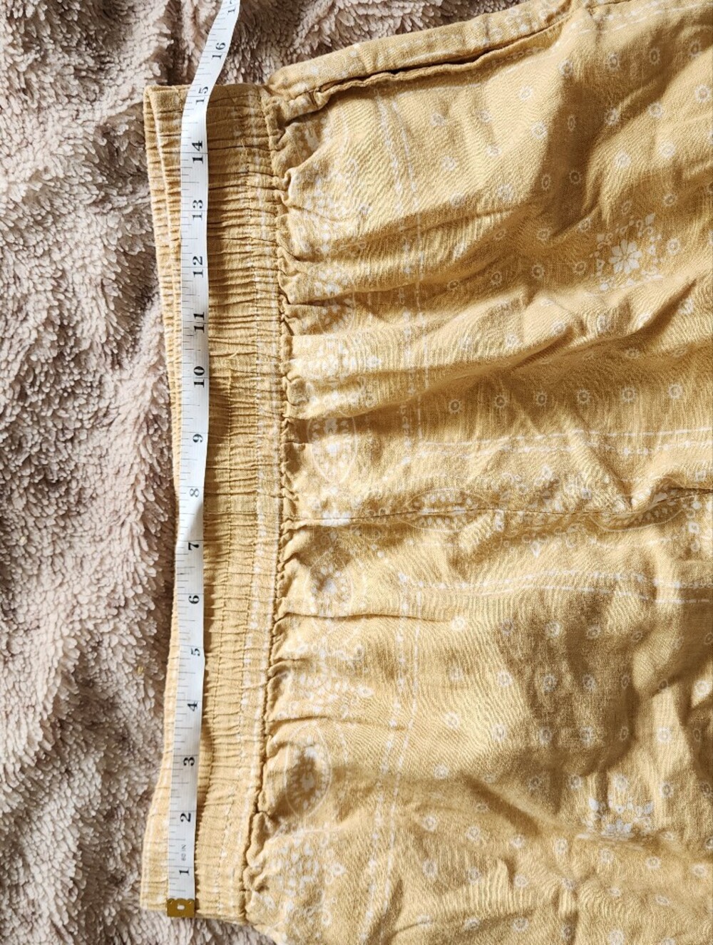Madewell Linen Blend Bandana Print Pull-On Shorts Size Large - Picture 10 of 11